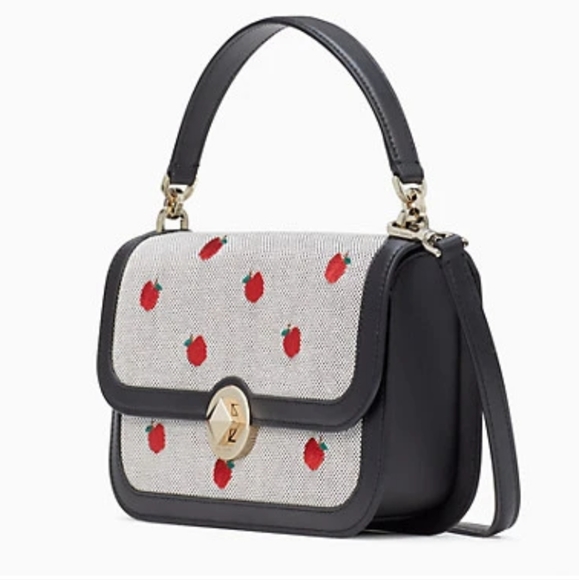 🍎Kate Spade Audrey Embroidered Apples Flap Crossbody Bag BNWT - Picture 3 of 16